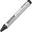 Dixon Long-Lasting Marking Crayons, 5", Black, Pack of 12