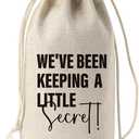 Cute Baby Announcement Wine Bag, Pregnancy Announcement for Grandparents, Becoming an Aunt, Uncle, We've been keeping a little secret
