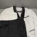 YND Men's 3 Piece Tuxedo Set with Bow Tie, Slim Fit One Button Shawl Lapel Suit Blazer Vest Pants, for Wedding Prom Dinners (Medium, Black Collar White)