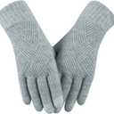 Winter Gloves for Women Touch Screen Thermal Soft Lining Elastic Knit Warm Gloves for Cold Weather