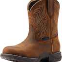 Ariat Women's Anthem Round Toe Shortie Western Boot (7, Glazed Brown)