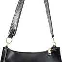 Shoulder Bag for Women Cute Hobo Purses and Handbags Retro Clutch Underarm Purse with 2 Removable Strap (Black)