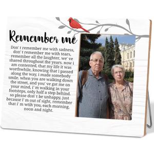 Memorial Picture Frame Gifts,Sympathy Gift for Loss of Loved One,Bereavement Grief Condolence Remember Me Photo Frame 4 x 6 Inch
