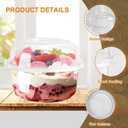 Disposable Food Containers With Lids And Spoons 50 Pack 12 oz Mini Parfait Dessert Cups Take Out Meal Prep Salad Bowls For Lunch, Plastic Ice Cream Bowls Pet, Acai Bowl, To-Go Party Containers(12oz)
