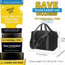 For Spirit Airlines Personal Item Bag 18x14x8 in Underseat Carry-on Luggage Foldable Travel Duffle Bag for Airplanes(30L, Black)