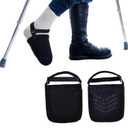 (Upgraded) 2 PCS Protective Cast Sock Toe Covers with Fixed Strap for Foot, Soft Warm Cast Socks Over Cast for Men Women Adults, Adjustable Non-slip Cast Toe Covers Fit for Most Casted Foot