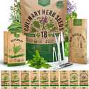 Organo Republic 18 Culinary Herbs Seeds Variety Pack - 10,180+ Heirloom, Non-GMO, Herbs Seeds for Outdoor and Indoor Home Gardening, Including Rosemary, Thyme, Oregano, Mint, Basil, Parsley