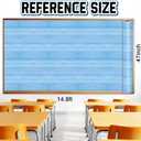 Inkspire Light Blue Wood Bulletin Board Paper Roll,14.8FTx47IN Large Reusable Waterproof Erasable Classroom Wall Background Backdrop Paper,Fade-Resistant Fabric Wrapping School Decors Teacher Supplies, 177.6" x 47"