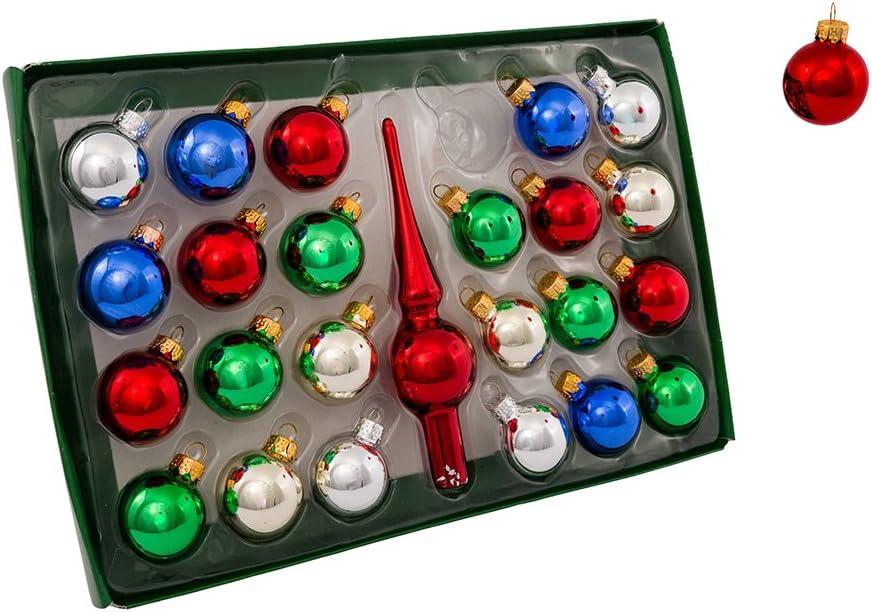 Kurt Adler Glass Multicolored Ball Set