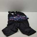 Yonique 3 Piece Plus Size Swimsuits for Women Tankini Tops with Sports Bra and Swim Capris Athletic Bathing Suits (Black & Flamingo) 18 Plus