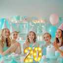 20th Birthday Decorations for Women Men,Happy 20 Year Old Birthday Decorations for Centerpieces Table,20 Light Up Numbers Sign Led for Party Backdrop Wall Decor for Wedding Anniversary Home