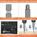Screw Extractor Set 33 Piece  Easy Out Drill Bits for Stripped Screws, Nuts & Bolts | Gifts for Men, Dad, Husband | Christmas Stocking Stuffers & Handy Tool Kit