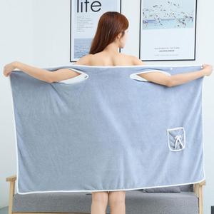 Wearable Towel Unisex Robe for Women After Shower, Quick Drying No Hair Loss, Fast Drying Bath for Girls, Shower and Gym (Sky Blue, A)