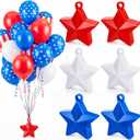 6 Pcs Star Balloon Weights Red White Blue Balloon Weights 130 g 4.33" x 3.94" Each Party Table Holders for 4th of July Independence Day 250th Patriotic Anniversary Flag Day Decorations