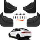LAMPEASE Mud Flaps for Tesla Model Y Juniper Accessories 2025 2026 [No Drilling], All-Weather Mud Guard, Tire Protector Mudflaps for Tesla Model Y Juniper Accessories