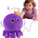 Octopus Baby Crawling Musical Interactive Toys with 97 Melodies, Talking Repeat Function Language Learning for Newborn Infant, Safe Plush Sensory Learning Montessori Toy for Toddlers Gift 0+ Months