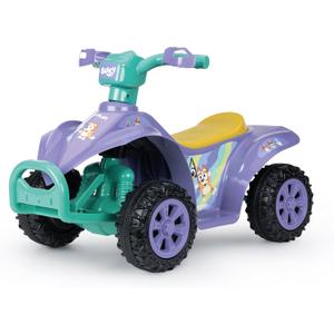 Bluey 6V ATV Quad for Kids - Powerful and Safe Ride-On Toy with Rechargeable Battery - Forward and Reverse Driving - Max Weight Capacity of 55 LBS - Ages 2-3 Years