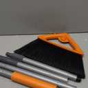 CLEANHOME Outdoor Brooms for Sweeping Patio, Commercial Grade Heavy Duty Broom with Stiff Bristle for Sweeping Garage,Deck,Kitchen,Straw, Outside Broom for Cleaning Pet Hair,Weeds,Leaves,Grey