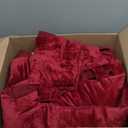 TAMGHO Velvet King Size Comforter Set, Luxuriously Soft King Comforter Set, Lightweight Bed Set for All Seasons, Oversized Comforter (108"x96") with 2 Matching Shams (20"x36"), Marron Burgundy
