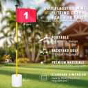 BIRDIEBLAST 2 or 4 Set 3Ft Golf Flagstick Mini Putting Green Pin Flag for Yard, with Hole Cup Set, Double-Side Numbered Golf Flags for Portable Practice