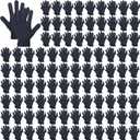 150 Pairs Winter Gloves Bulk Knit Stretch Gloves Adult for Women Men Cold Weather Gloves Unisex (Navy Blue)