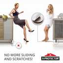X-Protector Non Slip Furniture Pads for Hardwood Floors 32 PCS 2 - Round Anti Slip Furniture Pads - Self-Adhesive Rubber Furniture Pads Non Slip - Ideal Furniture Stoppers to Prevent Sliding!