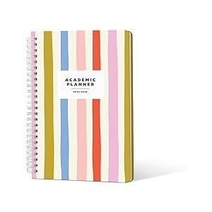Sweetzer & Orange Academic Planner 2025-2026 – Student Planner for August 2025 to July 2026 – Weekly & Monthly Layout – Sturdy Cover & Stickers – Multicolor Stripes Design – 5.5” x 8.5” Pack of 2