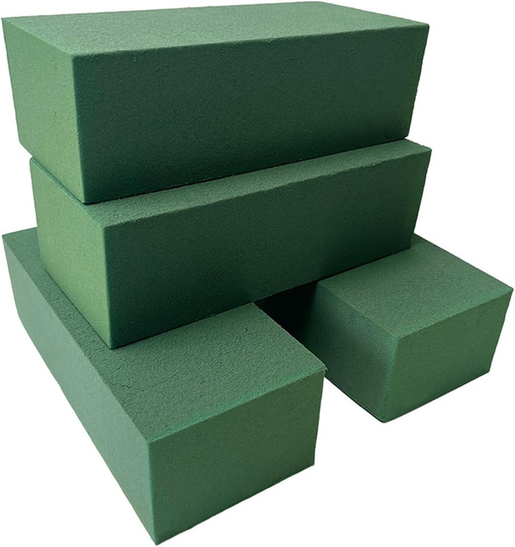 Mindful Design 6-Pack Floral Foam Blocks Dry & Wet for Fresh and Artificial Flowers, 7.8 L x 3.5 W x 2.4 H  Ideal for Weddings, Birthdays, Home, Office, and Garden Decor