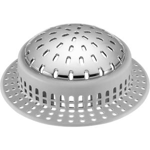 Drain Hair Catcher, Upgraded Drain Catcher with Silicone Designed for Regular Drains, Catch Hair Easily Without Slowing Drainage, Prevent Clogging Plug Hole Hair Catcher (Large)