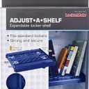 It's Academic LockerMate Adjust-A-Shelf Locker Shelf, Easy to Use, Extends to Fit Your Locker, Blue