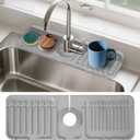 Silicone Sink pad for Kitchen Sink, Keeping The Sink Surface Dry and Free of Residual Water Droplets (Large)