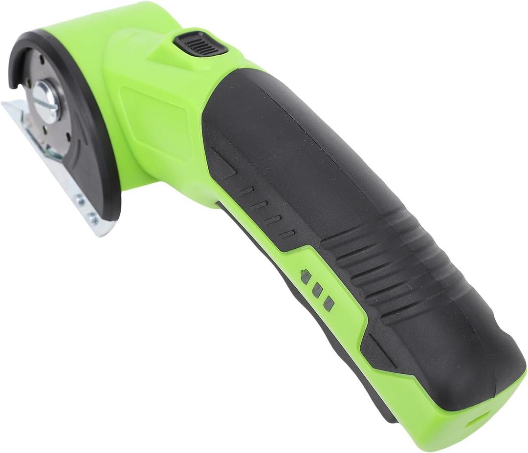 Powerful Rotary Cutter with LED Light, Cordless Cutter Low Noise Multifunctional Li Battery Powered Electric Scissors for Handcraft, Soft Leather, and Baseboards