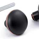 Vintage Style Door Knob Set with Spindle, Antique Door Knobs Replacement Set for Interior Doors, Oil Rubbed Bronze