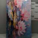 THRLVEART Lotus Bedroom Wall Decor for Women - Pink Flower Wall Decor for Bedroom - Modern Wall Art for Living Room Size 20" x 40"
