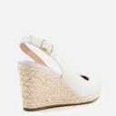 Lvemas Womens Espadrilles Wedge Sandals Closed Toe Slingback Wedges Pumps Platform Heeled Sandal, White, Size 9.5