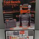 XINNOVEL 2 in 1 Workbench Toys for Toddlers 35, Kids Tool Bench Set with Electric Drill and Realistic Tool, Pretend Play Toolbox, Birthday Gifts for Boys Age 3 4 5 6 7 8 Year Old