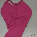 Danysu V Neck Racer Back Tank Top for Women Padded Ribbed Long Tank Fitted Basic Cami Tops (Pink), Medium