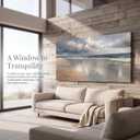 Acocifi Beach Canvas Wall Art 40"x20" | HD Print, impression style, waterproof, non-fading, artwork for office bedroom home decor, easy to hang