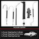 Power Steering Valve Cylinder Ram Hose Kit NO CORES for Chevy Corvette 1963-1979, Replace # 1502007, 1505001, 1509003