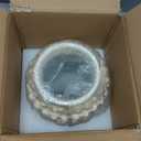 DN DECONATION Beige Rustic Farmhouse Vase, 8.2 Inch Textured Boho Vase for Home Decor, Cement Decorative Flower Vases with Rope Knots for Living Room, Table Centerpiece, Shelf, Mantel Decoration