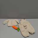 Baby Bunny Outfit for Newborn Photoshoot Props – Easter Baby Outfit Knitted Crochet Bunny Costume with Bunny Ears Hat & Carrot Prop – Newborn Photography Outfit Easter Bunny Baby Photoshoot Costume