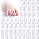 50 Pcs Silicone Toe Protectors Women, Gel Anti-Friction Toe Protector Breathable, Soft Clear Little Toe Protectors Women, Toe Sleeves for Corns, Blisters and Pain Relief