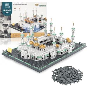 Alif and Friends Masjid Al Haram Building Blocks Set - 2000+ Pcs Perfect Eid Gifts for Kids, Islamic Gifts - Grand Mosque of Mecca Islamic Toys for Kids