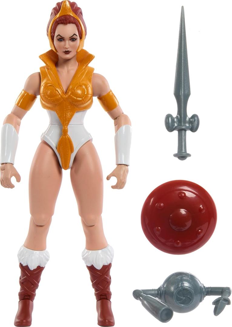 Masters of the Universe Mattel Masters of the Universe Origins Cartoon Collection Action Figure & Accessories Set, Teela 5.5-inch Collectible Toy with Mini-Comic