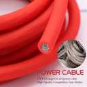 0 Gauge Amp Wiring Kit,3000 Watt Amplifier Sub Installation Kit Make Connections and Brings Power to Your Radio,Subwoofers and Speakers