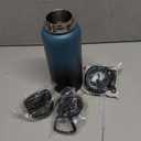 Neihepal 32 oz Insulated Water Bottle with 2 Lids (Straw & Spout Lid), 18/8 Stainless Steel Double Wall Water Bottles for Gym, Travel, Camping, Sports (Dark Night,1 Pack)