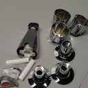 Tub Shower Trim Kit, Chrome Shower Knob 3 Piece and Bath Tub Spout, Compatible with Price/Pfister Verve 3 Handle Tub Faucet, for 1/2'' Pipe Male Thread Connection, 3/4'' IPS Pipe Inside Thread