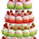Cupcake Stand for 50 Cupcakes, 5 Tier Cupcake Holder, Clear Round Cupcake Tower, Acrylic Cupcake Stand, Cupcake Display Stand for Party, Wedding, Birthday, Baby Shower, Halloween