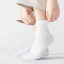 J-BOX Women's Cotton Athletic Socks - Low Cut, Casual, 8/10 pairs (9-11, Black5+white5)