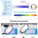 REAVEE 3 Pack Folding Reading Glasses with Keychain Compact Bags Women Men Blue Light Blocking Spring Hinge Portable Pocket Readers,Black Grey and Blue 0.0